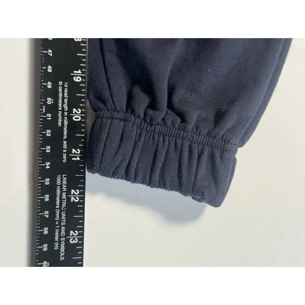 Gymboree Girls Jogger Sweatpants Navy Blue Size 7 Ruffle Pocket Cotton Blend
